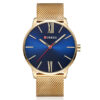 Curren 8238 Golden Mesh Chain Blue Analog Dial Stylish Watch