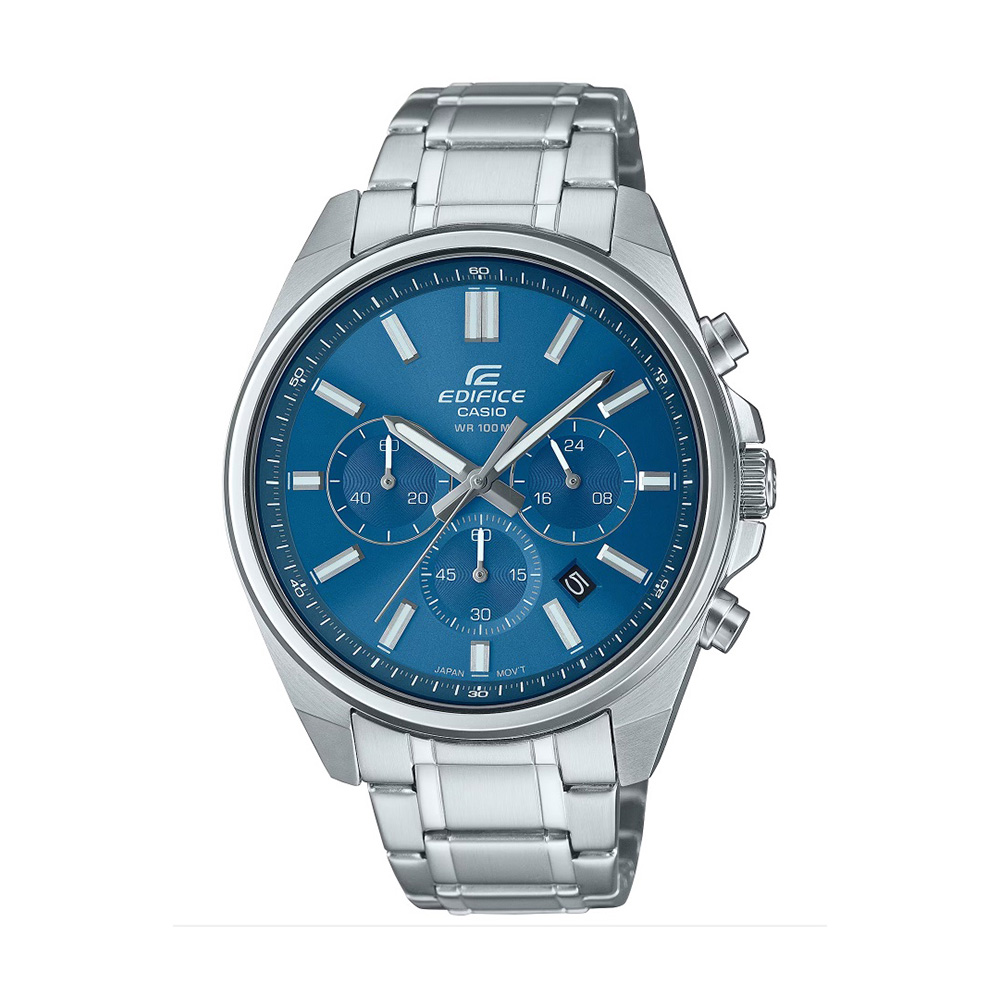 Casio Edifice EFV-650D-2AVUDF Men's Diver-Style Analog Watch with Blue Dial