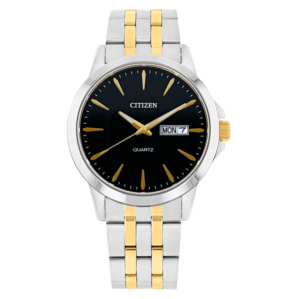 Citizen DZ5004-57E Two Tone Chain Black Dial Watch For Men's