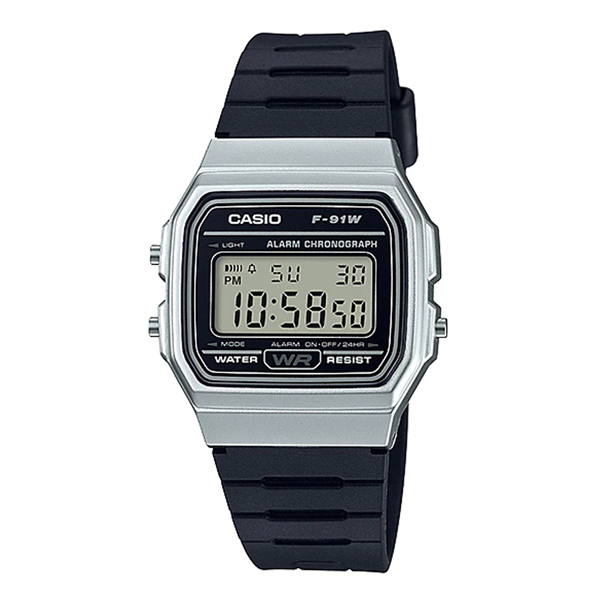 Casio F-91WM-7A Vintage Digital Dial Black Resin Band Watch