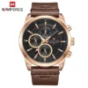 NaviForce 9148 Multi Dial Leather Strap Men’s Gift Watch