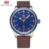 MINI FOCUS MF0014 Analog Leather Band Men’s Watch