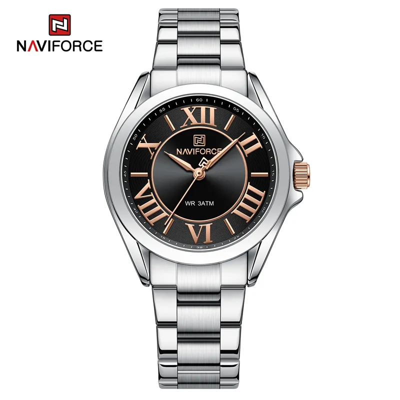 Naviforce 5037 Stainless Steel Analog Movement Ladies Wrist Watch