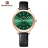 Naviforce 5024 Ladies Fashion Leather Strap Quartz Wrist watch