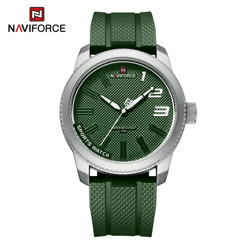 NAVIFORCE 9202 New Men's Silicon Fashion Belt Sports Quartz Watch