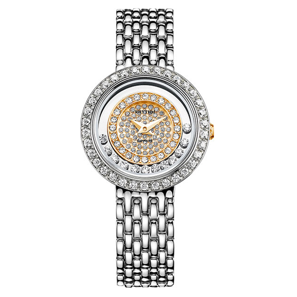 Rhythm L1203S02 Silver Bracelet Analog Dial Ladies Dress Watch