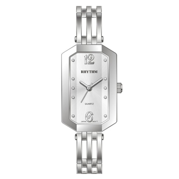 Rhythm LE1612S01 Silver Chain Analog Dial Ladies Casual Watch