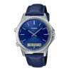 Casio MTP-VC01L-2E Blue Leather Analog Digital Men's Watch