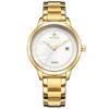 NaviForce 5008 White Dial Golden Bracelet Ladies Dress Watch