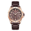 NaviForce 9161 Analog Round Dial Brown Chain Men's Gift Watch