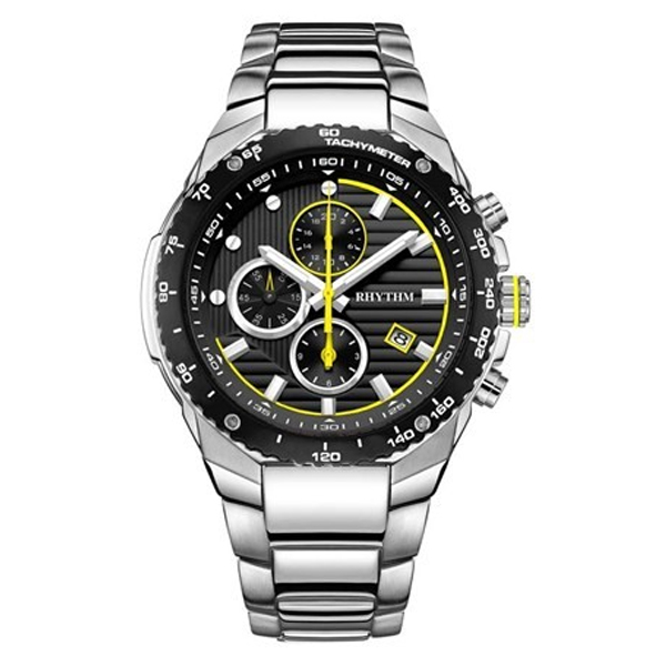 Rhythm S1113S03 Black Chronograph Dial Men's Formal Watch