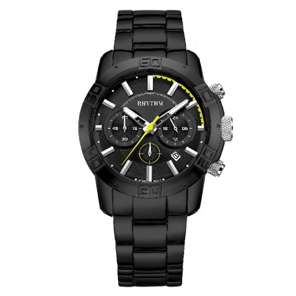 Rhythm S1402S06 Black Chronograph Dial Men's Dress Watch