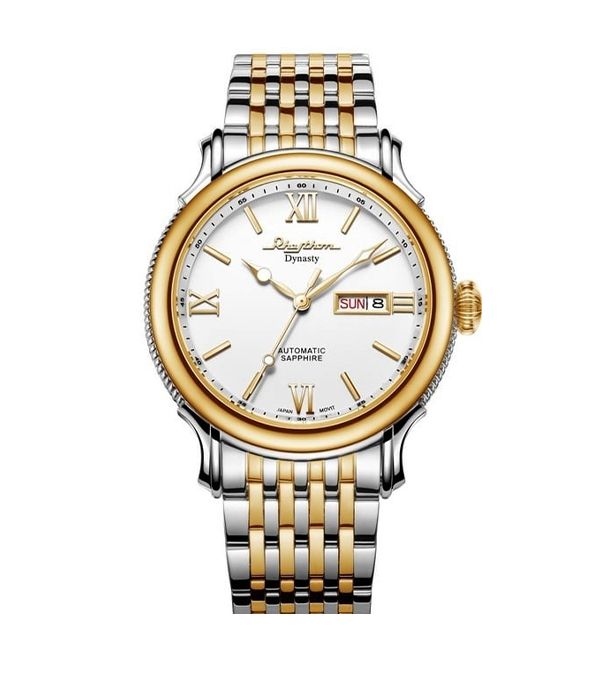 Rhythm A1512S03 Two Tone Chain Sapphire Men’s Dress Watch