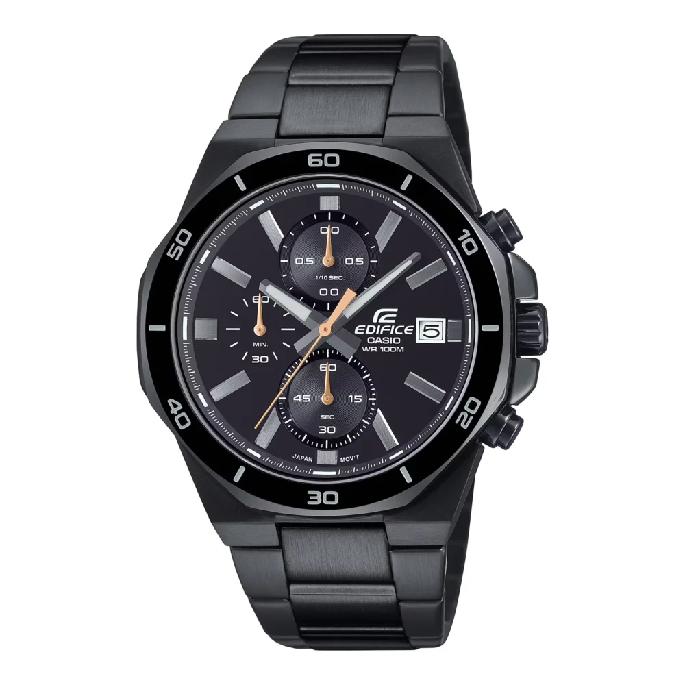 Casio Edifice EFV-640DC-1A Men’s Black Ion-Plated Stainless Steel Chronograph Watch