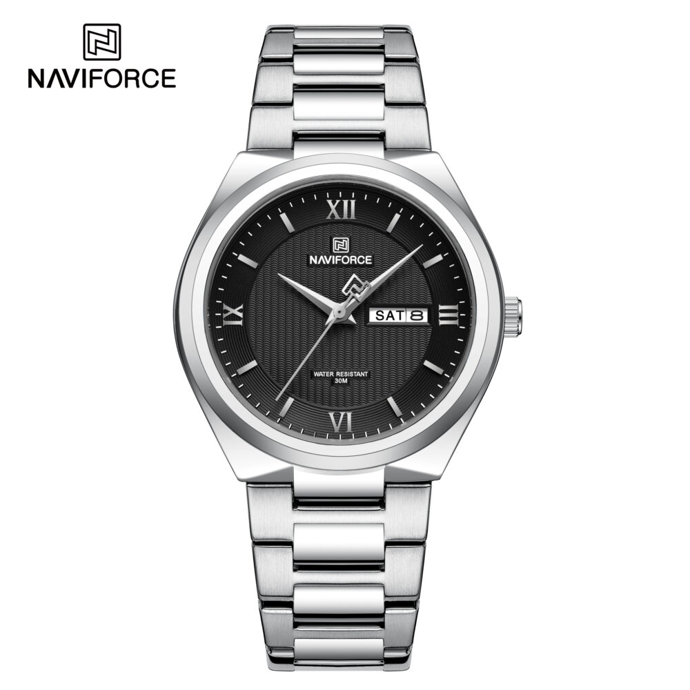 Naviforce NF8030 S/B/S Men's Watch - Stainless Steel Strap, Stylish & Water-Resistant