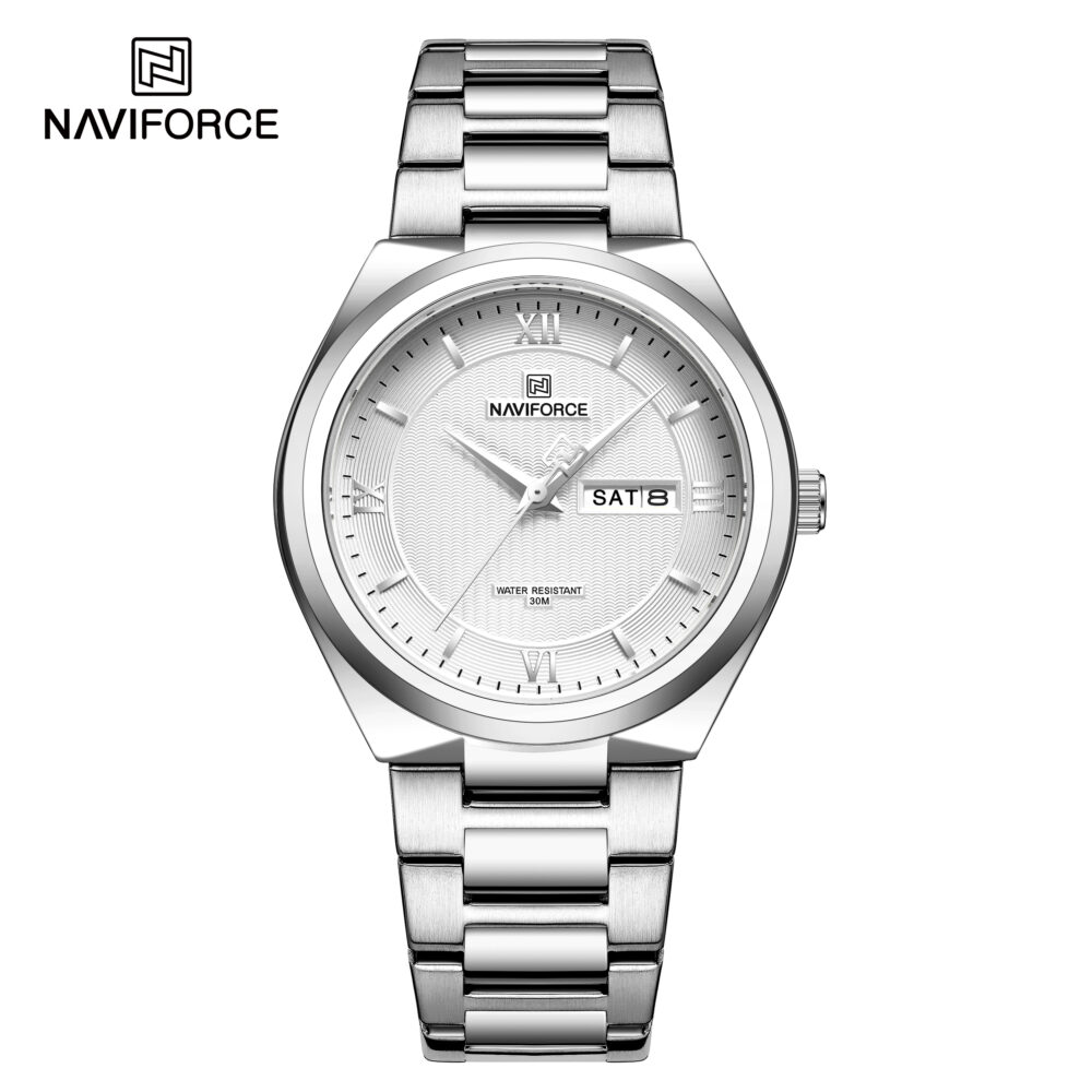 Naviforce NF8030 S/W/S Men's Watch - Stainless Steel Strap, Water-Resistant