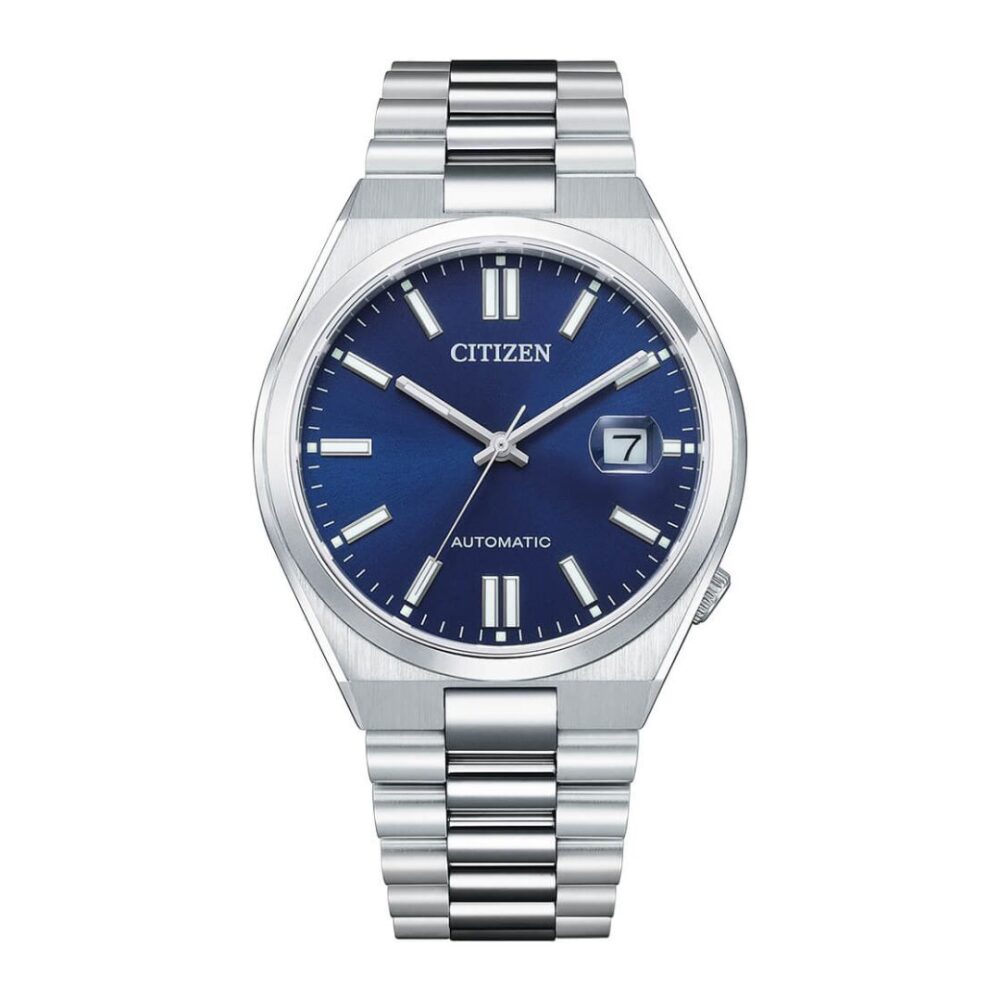 Tsuyosa NJ0150-81L Automatic Men’s Watch – Blue Dial, Silver Stainless Steel Case